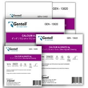 Gentell 13482 Calcium Alginate Ag (Silver) 4 in. x 8 in. Dressing (Box of 5)