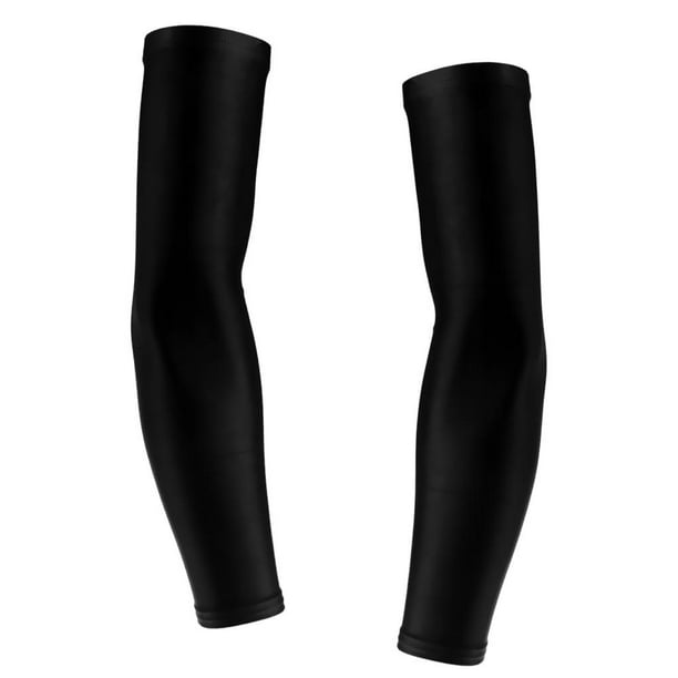 2 Unids Transpirable Baloncesto De Ciclismo Mangas Cubierta Protección De La Piel De La Juventud Calentadores De Compresión Deportes Mangas Largas XXL negro Sunnimix Cubierta de mangas de brazo de baloncesto