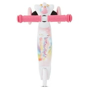 Sakar Unicorn Ride-N-Glide Buddies 3D Toddler Scooter, 3 Wheel Scooter for Kids Ages 3+, White