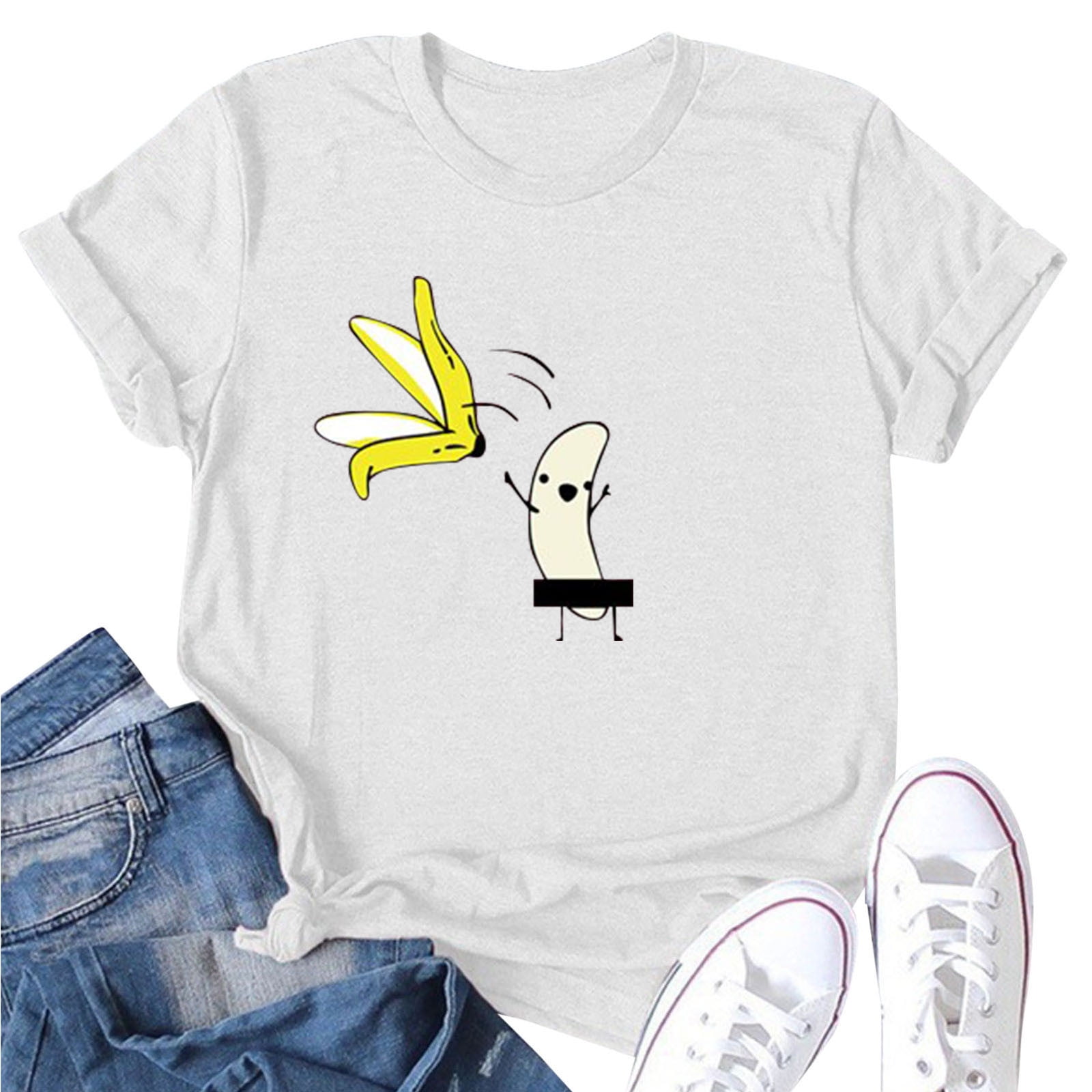 LWZWM Women Casual Plus Size Loose Blouse Tops Goth Tops O Neck Fruit Print Short Sleeve T-Shirt Holiday Tops Party Tops Spring Sweatshirt Trendy T-shirt Work out Shirts White XXL LWZWM Women Casual Plus Size Loose Blouse Tops Goth Tops O Neck Fruit Print Short Sleeve T-Shirt Holiday Tops Party Tops Spring Sweatshirt Trendy T-shirt Work out Shirts White XXL