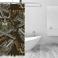 thumbnail image 6 of TEQUAN Shower Curtain for Bathroom, Medieval Nordic Viking Warriors Printed Waterproof Polyester Bathroom Curtain with Hooks, 60" x 72", 6 of 8