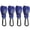 4 Pcs + Blue, variant on 4 Pcs Leather Stroller Hook, Mommy Stroller Clip, Stroller Accessories Organizer Hook, Metal Hook for Strollers/Walkers/Mobility Scooter/Wheelchair/Rollator(Pink)
