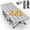 Stripe Grey Cot Grey Pad, variant on PNKKODW 32" XXL Folding Camping Cot for Adults, Max Load 900lbs Portable Camping Sleeping Cot Bed with Mattress & Carry Bag for Office Home Nap Outdoor Camping Travel, Gray Cot Blue Gray Pad