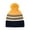 Yellow, variant on Oalirro Unisex Beanies Hats Christmas Gifts Fashion Cuffed Beanie Knit Stripe Pom Winter Hiking Skiing Climbing Casual Outdoor Hat