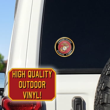 USMC Marine Corps Seal Vinyl Decal Sticker – 4Mil Thick, USA Made – Car Or Truck