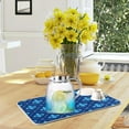 thumbnail image 6 of FREEAMG Vintage Blue Fleur-De-Lis Floral Absorbent Dish Drying Mat, 16 x 18 Inches Microfiber Kitchen Countertop Table Protector Multi-purpose Counter Rack Sink Drainer Pad, 6 of 6