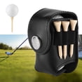 thumbnail image 3 of Bolsa para pelotas de golf con clip, bolsa de utilidad, juego de aparejos de golf deportivos con tees de pelotas, color negro, 3 of 5