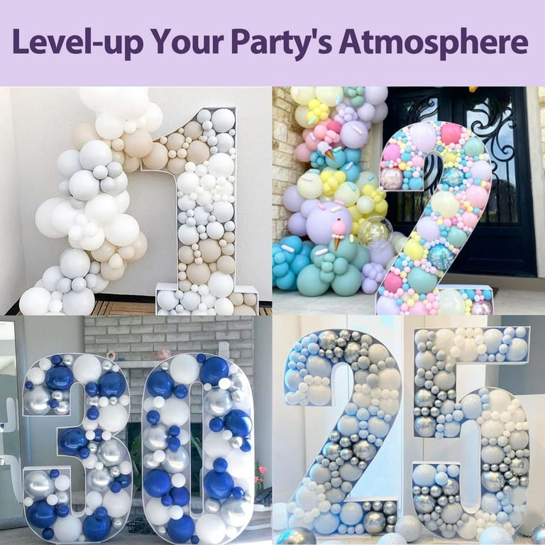 Marquee Numbers, 3FT Marquee Light Up Numbers for 2nd Birthday Party  Decorations, Mosaic Numbers for Balloons, Large Cardboard Numbers, Number  Two