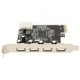 thumbnail image 1 of PCIe To USB 2.0 Card, 480Mb/s Easy Installation 4 Ports PCIe To USB2.0 Expansion Card  For PC, 1 of 8