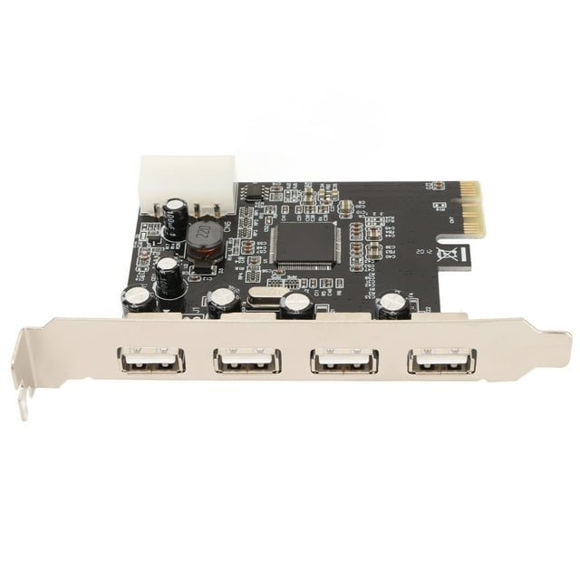 PCIe To USB 2.0 Card, 480Mb/s Easy Installation 4 Ports PCIe To USB2.0 Expansion Card For PC