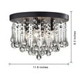 thumbnail image 4 of The Lighting Store Claudia 4-Light Black Flush Mount with Clear Crystal Drops, 4 of 5