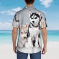 thumbnail image 7 of Lovely Huskies Brother Men'S 3d Print Casual Button Down Shirts, Novelty Hawaiian Short Sleeves 2xl, 7 of 7