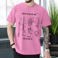 thumbnail image 3 of SpaceX Falcon 9 T-shirts Unisex Tshirt Short Sleeve Round Neck Tees Graphic Basic Tops, 3 of 5