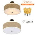 thumbnail image 5 of Miumaeov Mid Century Modern Ceiling Light Semi-Flush Mount Fixture ​Linen Chandelier for House Bedroom Hallway Living Room Bathroom Dining Kitchen, 5 of 13