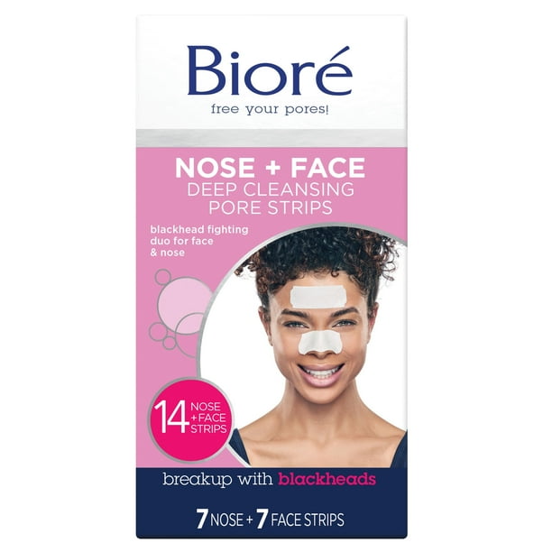 Bioré Original Nose+Face Deep Cleansing Pore Strips for Instant