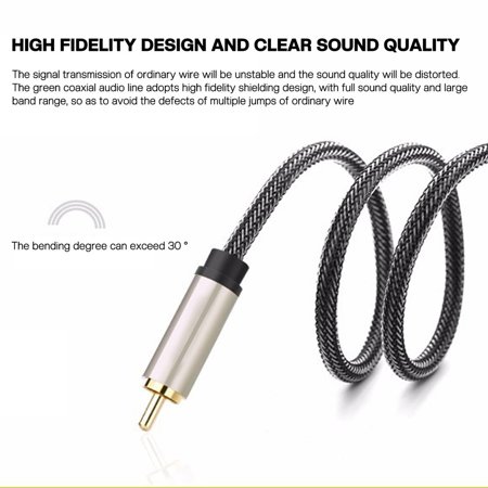 2M Audio Cable 3.5mm To RCA 1/2 TV Digital SPDIF Cables External Stereo ...