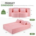 thumbnail image 2 of New 76 inch Foldable Sofa Bed, plush Futon Sofa Couch, High-Density Foam Convertible Sleeper Sofa, Foldable Floor Couch Bed for Living Room, Guest Room, Bedroom, 2 of 9