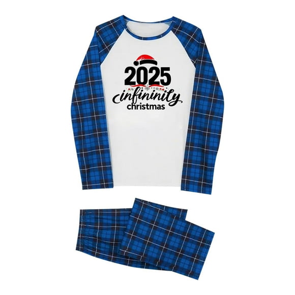 Birdeem Ensemble de Pyjamas de Noël Assortis pour la Famille, Chemisier et Pantalon à Carreaux de Noël pour Homme, Manches Longues Col Rond, Pyjamas de Noël pour la Famille