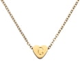 thumbnail image 1 of Collar Inicial de Corazón Uxcell para Mujeres, Cadena de Acero Inoxidable Baño de Oro de 18K, Collar Personalizado con Letra C para Regalos de Joyería para Mujeres, Tono Dorado, 1 of 6