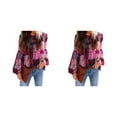 thumbnail image 3 of Camisa de mujer Monstrate cuello Plisado Casual Verde S, 3 of 6