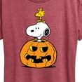 thumbnail image 3 of Peanuts - Snoopy Woodstock Pumpkin - Women's Short Sleeve Graphic T-Shirt, 3 of 6