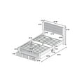 thumbnail image 3 of Tcbosik Corduroy Upholstered Platform Bed, Queen Size Wood Bed Frame with Storage Drawer, No Box Spring Needed, Easy Assembly, Charcoal, 3 of 7