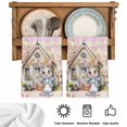 thumbnail image 5 of Easter Bunny Kitchen Towels Set of 2, Colorful Eggs Spring Flowers Pastoral Pink Plaid Absorbent Dish Towels for Kitchen, Microfiber Hand Towel, Quick Drying Tea Towel for Cleaning Dishcloths, 5 of 7