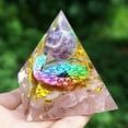 thumbnail image 3 of Orgonite Pyramide Améthyste Péridot Guérison Cristal Énergie Orgone Métiers (A), 3 of 6