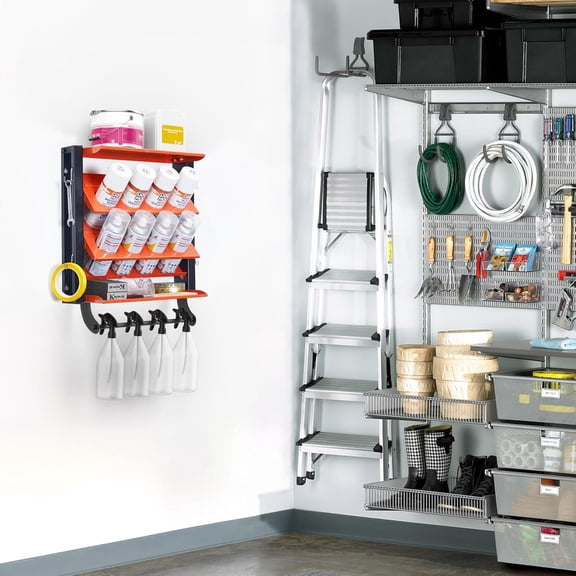 Heavy Duty Metal Spray Paint Can Holder, Wall Mount Storage Rack for Garage, Holds Up to 100Lbs