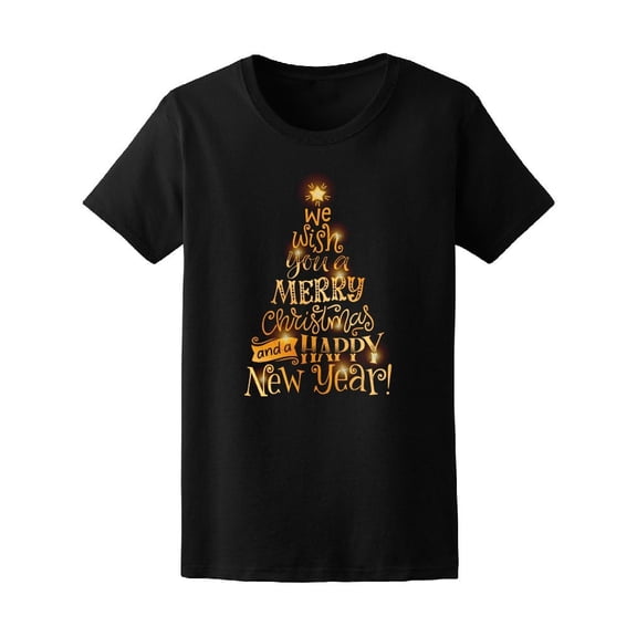 Bright Merry Xmas And New Year Tee Women's -Image by Shutterstock