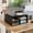 black, variant on MIN EN WIN Printer Stand with Storage Compartments, Heavy-Duty Desk Organizer for Adult Home Office
