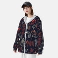 thumbnail image 4 of Pofeuu Thanksgiving Print Sun Protection Outdoor Lightweight Full Zip UV Cooling Hoodie Long Sleeve Summer Clothing for Outdoor Hiking-Small, 4 of 5