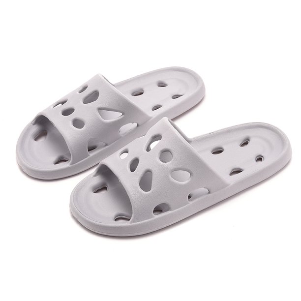 Zapatillas de casa, zapatillas de gel de ducha de temporada, zapatillas de baño antideslizantes huecas de suela blanda para hombre y mujer