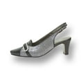 thumbnail image 3 of FLORAL Elena Women's Wide Width Rhinestone Jewel Buckle Closed Toe Slingback BLACK 7, 3 of 6