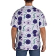 thumbnail image 5 of Wukai Daisies Flowers Men's Casual Short-Sleeve Button Down Shirt - Lightweight Summer Dress Shirt for Daily Wear-4X-Large, 5 of 7