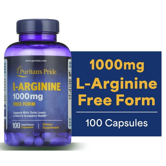 Puritan's Pride L-Arginine 1000 mg Capsules, 100 Ct