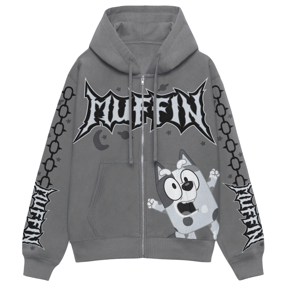 Bluey's Muffin Men's & Big Men's Hooded Sweatshirt, Sizes XS-3XL