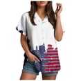 thumbnail image 2 of mgoYE Women Clothing Navy 250th Anniversary Gifts Women Button T-Shirts Graphic Tees Womens 250 Years of Freedom 1776 2026 American Flag 4 July Vintage O-Neck Button T-Shirt|White 3XL, 2 of 2