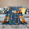 thumbnail image 2 of COMIO Fox Blanket Cute Fox Throw Blanket,Flannel Blanket Cozy Fuzzy Soft Throws Blanket for Couch Home Decor,Lightweight Fox Throw Blanket for Sofa Bed Traveling Camping Adults Kids Teens Gifts, 2 of 6