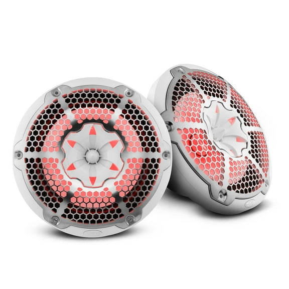 DS18 HYDRO 10" 2-Way Speakers w/Bullet Tweeter Integrated RGB LED Lights - White [NXL-10M/WH]