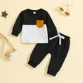 thumbnail image 2 of GXWEA 9-12 Month Boy Clothes Boy Baby Clothes Baby & Toddler Boys' 2-Piece Sweatshirt And Jogger Set Black, 2 of 8