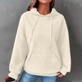 thumbnail image 2 of Gubotare Oversized Zip Up Hoodie Women Fleece Quarter Zip Pullover Sweatshirts Casual Long Sleeve Top Fall Clothes Womens Oversized Sweatshirt (Beige,XL), 2 of 7
