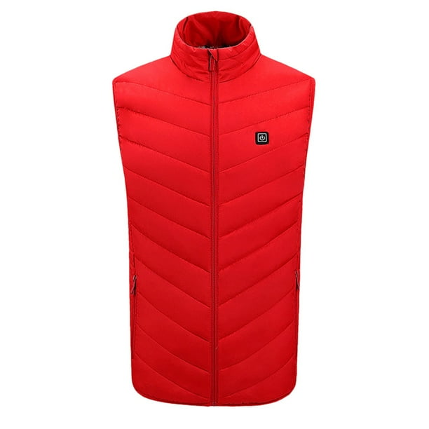 9 Área de Calefacción Chaleco Unisex al aire libre Ropa de abrigo con calefacción para montar Esquí Pesca Enchufe USB en chalecos con calefacción