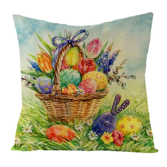 Teissuly Watercolor bunny Easter covers sofa linen cushion covers car cover Teissuly WER202401276507