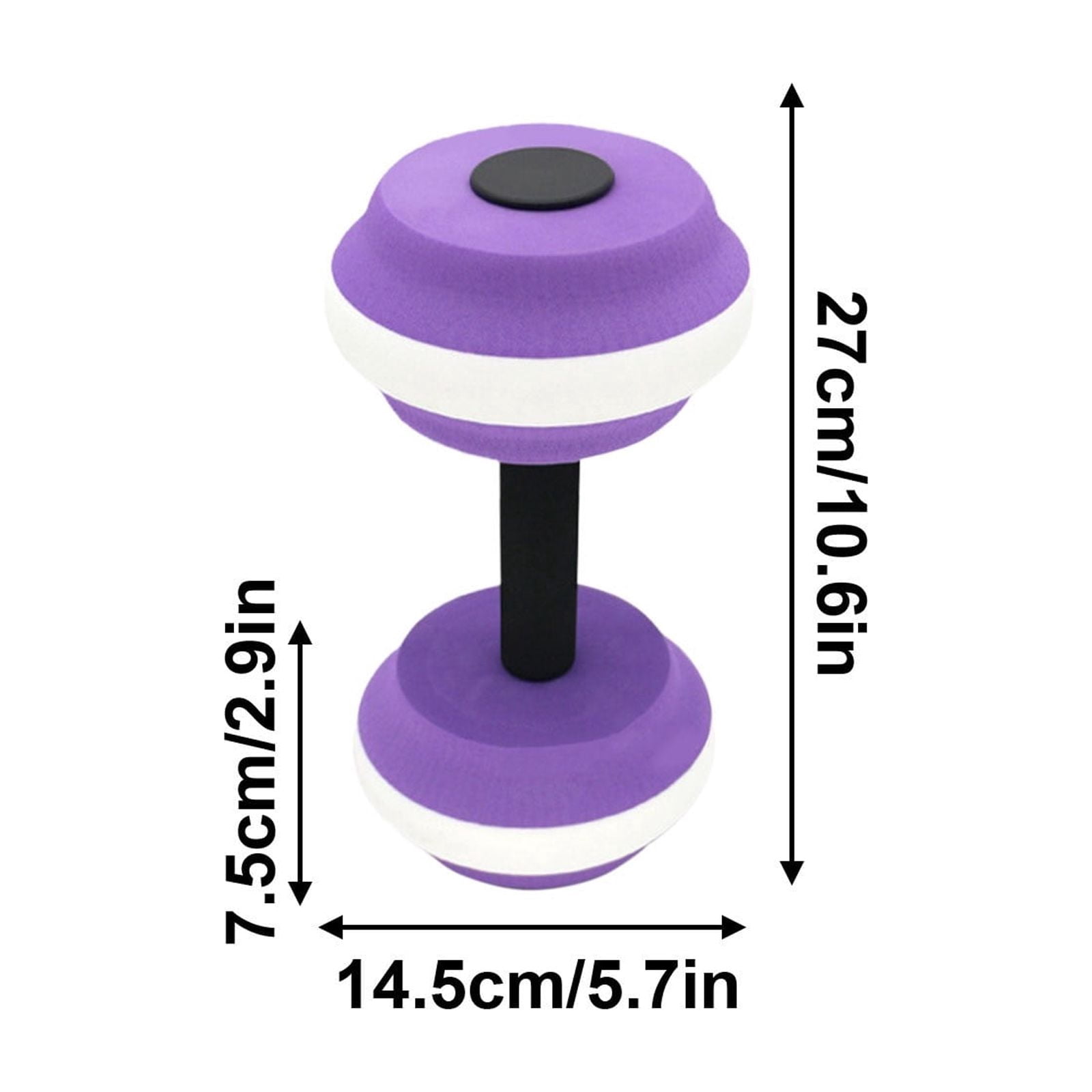 Water Aerobic Dumbbells Set of 2 EVA Floating Pool Weights for Beginners and Aquatic Fitness Training