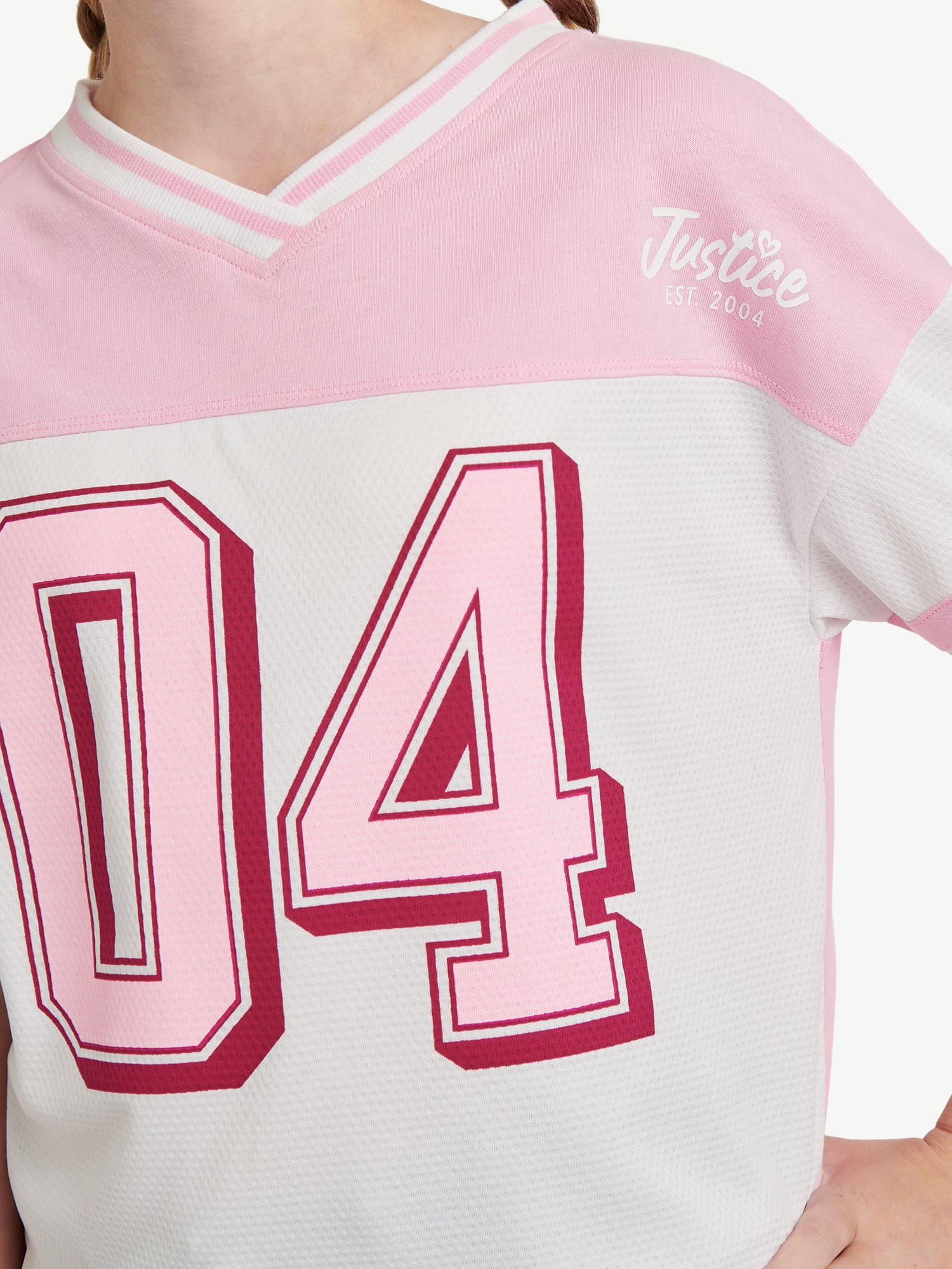 Justice Girls Colorblock Jersey Tee, Sizes XS - XLP
