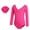Rose Red A, variant on Toddler Kids Girls Gymnastics Leotard for 5-16 Years Long-Sleeved Cotton Biketards Closed Dance Outfit for Girls Summer Practice Clothes