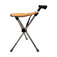 thumbnail image 1 of Asiento de bastón,Silla de bastón plegable fácil de transportar,Bastón de senderismo ligero con asiento antideslizante y portátil.,Taburete de caña con soporte para personas naranja, 1 of 8