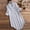 Blue, variant on LEKODE Womens Button Down Shirt Dresses Striped Cotton Shirts Collared Long Sleeve High Low Blouse Tops Blue L