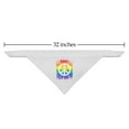 thumbnail image 2 of Peace Rainbow LGBTQ Symbol Dog Pet Bandana - White, 2 of 4